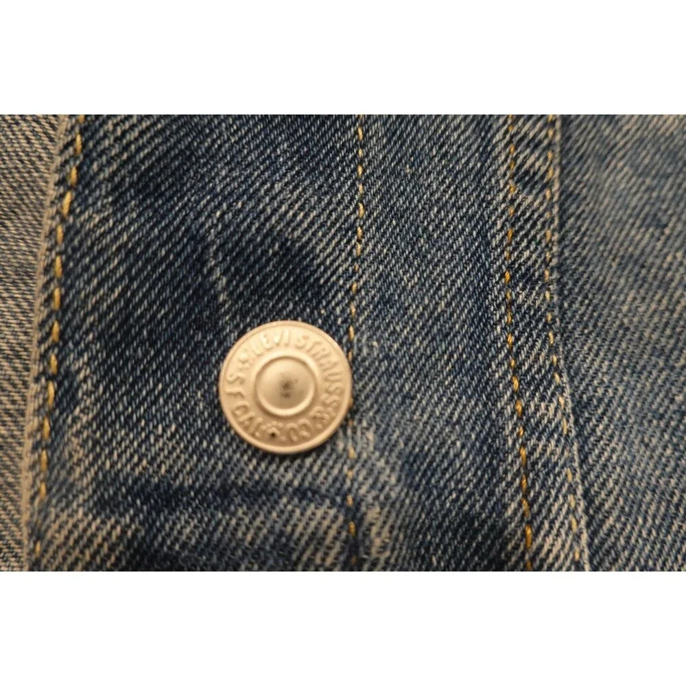 Levi's Girls Medium 10/12 Jean Jacket Button Front Blue Denim